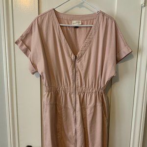 Universal Thread V-Neck Shirt Dress (light pink, size M)